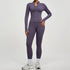SVEIC Women's Two Piece Tracksuit Yoga Set Long Sleeve Jacket High Waisted Leggings Breathable Gym Clothes For Women Sportswear
