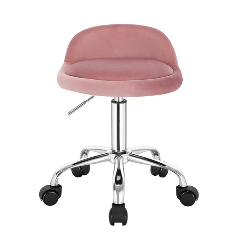 WOLTU Swivel Office Stool with Wheels Height Adjustable Computer Chair With Low Backrest Work Roller Rocker Dressing Stool