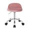 WOLTU Swivel Office Stool with Wheels Height Adjustable Computer Chair With Low Backrest Work Roller Rocker Dressing Stool