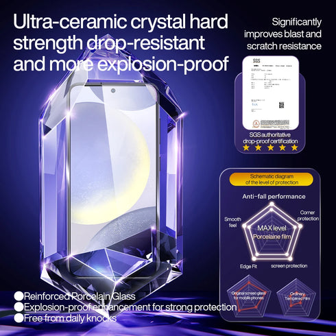SmartDevil Dust-free Tempered Glass Film for Samsung S26 Ultra HD Clear Screen Protector for Samsung S25 S24 Anti-fingerprint