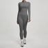 SVEIC Women's Two Piece Tracksuit Yoga Set Long Sleeve Jacket High Waisted Leggings Breathable Gym Clothes For Women Sportswear
