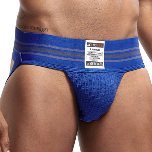 JOCKMAIL sexy men underwear jockstrap homme mens jockstrap underwear man thong jockstrap gay jock strap cotton Breathable white