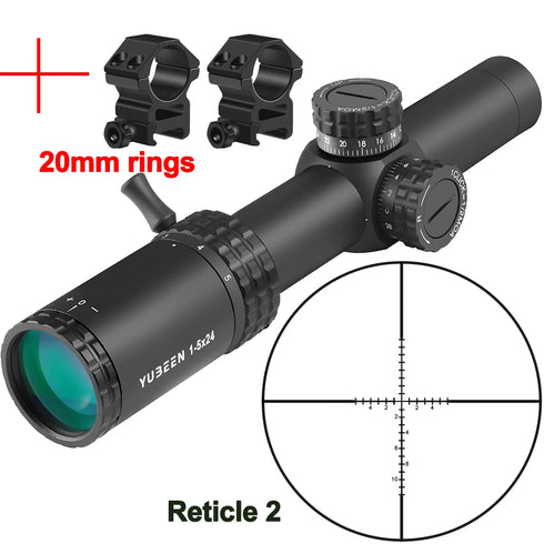 1-5x24 Scopes Compact Scope Hunting Scopes Tactical Sight Wide Angle Sight