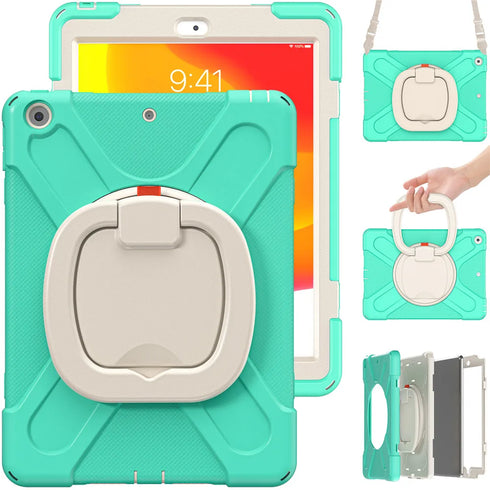 For IPad 7th 8th 9th 10.2 10th Gen Air 2 3 4 5 10.9 Mini 6 9.7 Pro 11 12.9 2022 Case Rotation Handle Stand Kids Shockproof Cover (Copy)