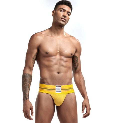 JOCKMAIL sexy men underwear jockstrap homme mens jockstrap underwear man thong jockstrap gay jock strap cotton Breathable white