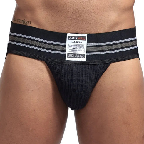 JOCKMAIL sexy men underwear jockstrap homme mens jockstrap underwear man thong jockstrap gay jock strap cotton Breathable white