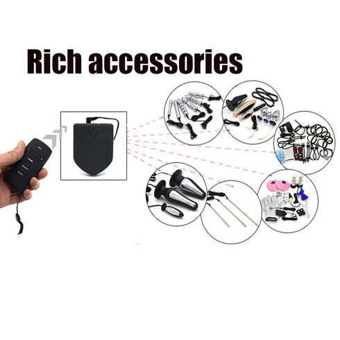 Electric Shock Nipple Clamps BDSM Bondage Labia Clip Clit/Penis Stimulator E-stim Massage Glove/Pad SM Roller Sex Toy For Couple