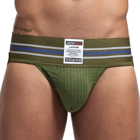 JOCKMAIL sexy men underwear jockstrap homme mens jockstrap underwear man thong jockstrap gay jock strap cotton Breathable white