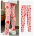 2/4 Pcs Children's Mix And Match Love Printed Leggings Girls Casual Joker Slim 9 Pants Fashion Elastic Waist Valentine's Day Pan