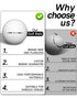 Caiton 100pcs 2-Layer Golf Balls - 332 Dimple, Max Distance, Spin Control, Durable, Precision - For Golf Training & Play