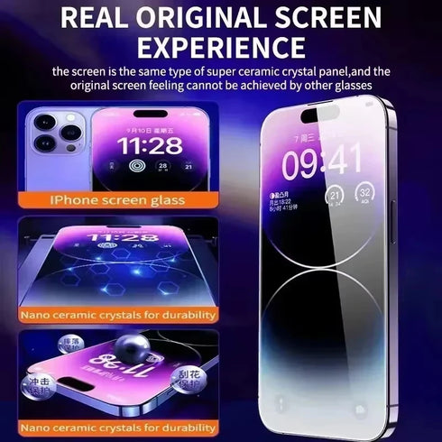 Privacy Screen Protector For iPhone 17 Pro Max 16E Air 16 11 14 13 12 Mini 15 X XR XS Dust Free Installation Anti-spy Glass Film