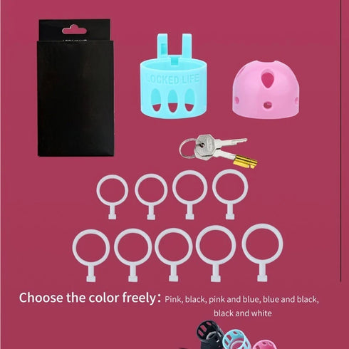 New Ringless Chastity Cage 5 Color Options Male Penis CB Lock Urethral Locking Device Sissy Device Breathable One-Piece Sex Toy