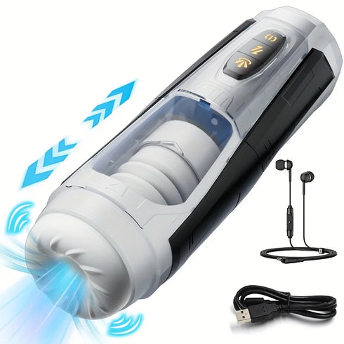 7 Thrusting & Vibrating Stimulation Modes Male Masturbator Cup Mens Realistic 3D Sleeve for Male Masturbation Penis Training 18+