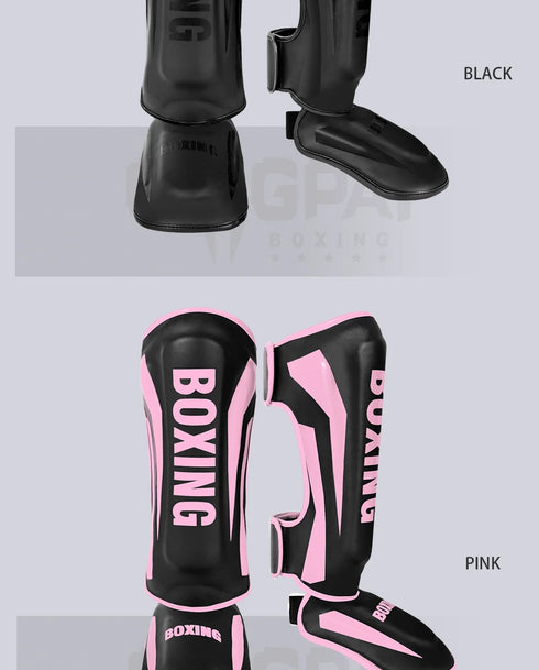 Professional Free Fighting Leg Protector with Foot Back Sanda Boxing Fighting Taekwondo Protective Equipment Adult and Children