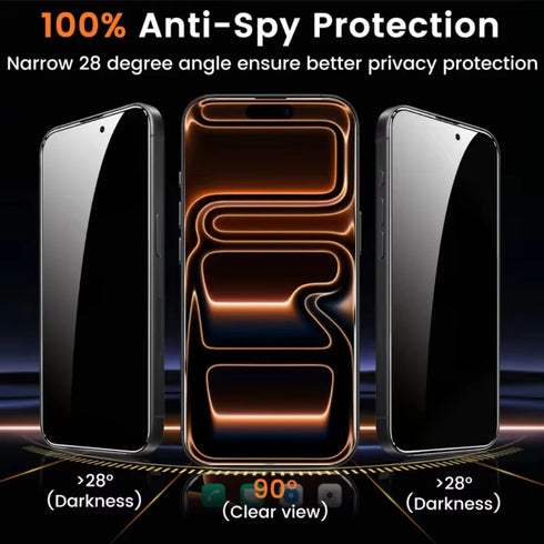 Oleophobic Coating Privacy Screen Protectors For iPhone 17 Pro Air 16 15 11 13 12 14 Pro Max Plus Anti Spy Tempered Glass Film