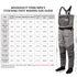 BASSDASH Fishing Wader Lightweight Stocking Foot FW08 Men’s Breathable Waders Waterproof Fly Fishing Chest