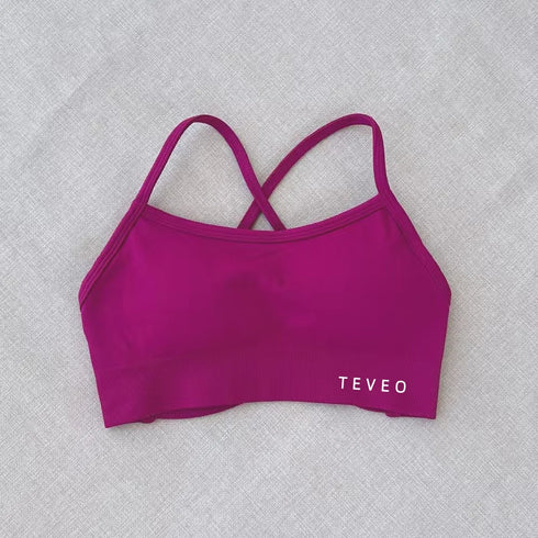 2025 Nouveau Haute Elastique Antichoc Entièrement Mat Croix Beauté Dos Nu Sans Couture Vêtements De Yoga Soutien-Gorge De Sport