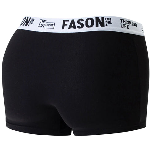 4/10 Piece Men's And Teenagers' Four Season Black Basic Versatile Elastic Waisted Underwear Boxer Shorts Plus Size Sport Shorts