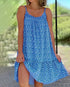 2026 Summer New Cross border Amazon European and American Leisure Style Printed Sleeveless Large Swing Strap Dress