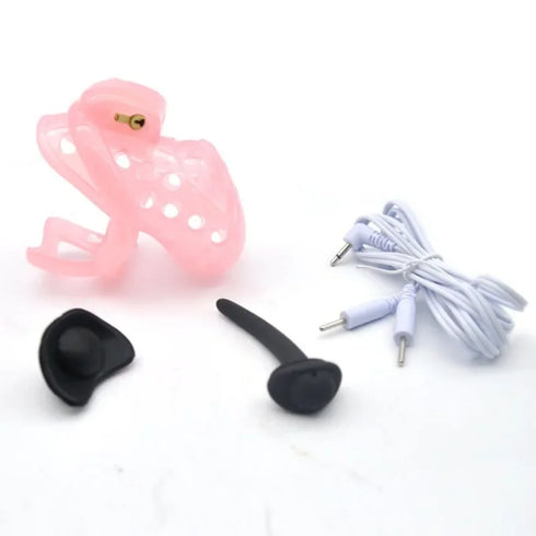 Electric Shock Male Plastic Long Short Cage Chastity Device Cock Penis Ring Ball Lock Electro BDSM Restraint Sex Toy Man