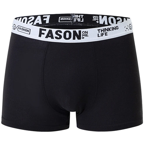 4/10 Piece Men's And Teenagers' Four Season Black Basic Versatile Elastic Waisted Underwear Boxer Shorts Plus Size Sport Shorts