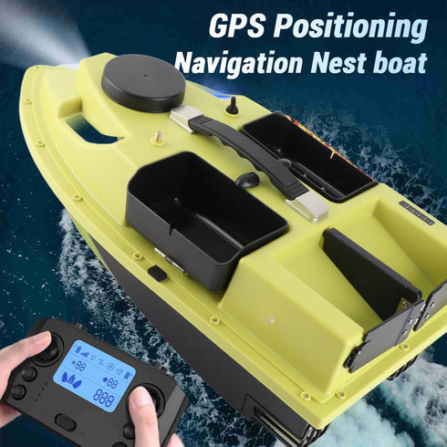 Modern GPS Fishing Bait Boat with 3 Bait Containers 12000mAh Wireless Bait Boat with Automatic Return Function Various styles