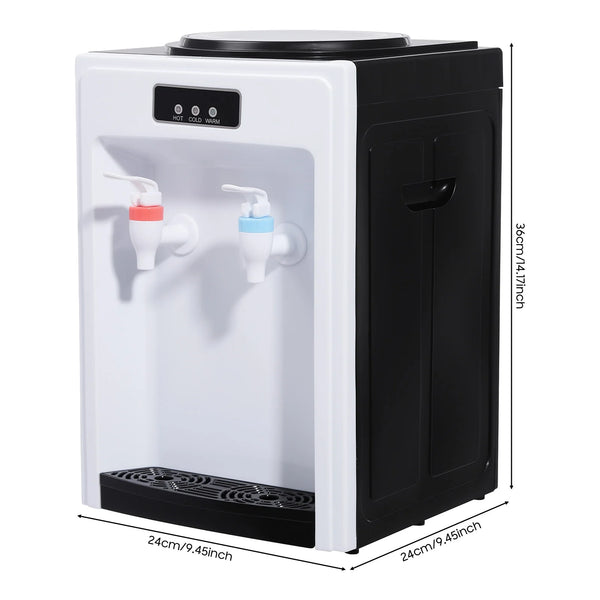 Electric Table Drinking Water Dispenser, Drinking Fountain, Office Cooler Home Hot/Cold Beverage Machine for 4.5-18.9L Buckets