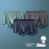 MIIOW 3Pcs Ice Silk Man Underwear Boxer Metal Fiber Antistatic Men Underpants Seamless Cut Hem Men's Panties Boxers Shorts Trunk