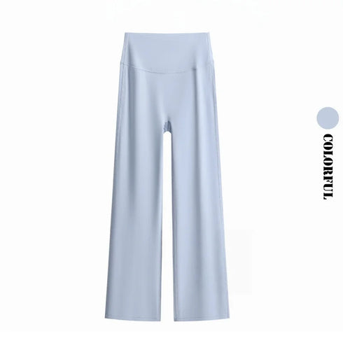 DRUR Women's High Waisted Capri 3/4 Length Yoga Leggings With Tummy Control Flare Pants for Gym Running Dance Clothes Summer New