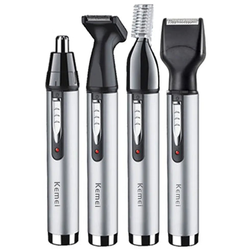 Kemei 4in1 grooming kit nose trimmer beard trimer for men electric eyebrow nose hair trimmer nose and ears machine rechargeable