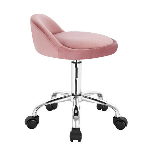 WOLTU Swivel Office Stool with Wheels Height Adjustable Computer Chair With Low Backrest Work Roller Rocker Dressing Stool