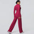 2pieces Quick Drying Sports Fitness Clothing Yoga Set Women Yoga Zipper Long Dleeves High Waisted Breathable Wide Leg Pants Set
