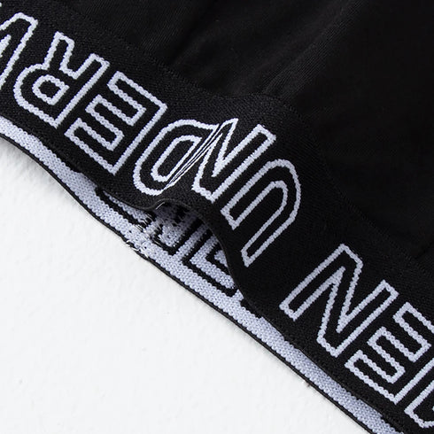 4/10 Piece Men's And Teenagers' Four Season Black Basic Versatile Elastic Waisted Underwear Boxer Shorts Plus Size Sport Shorts