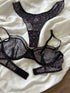 French Ultra Thin Lingerie Set Sexy Lace Floral Prints Bra Fashion Women Underwear Mesh Breathable Intimates Bras and Thong Sets