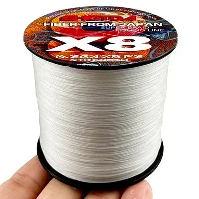 8 Strands Multifilament Fishing Lines Sea Wire Fly Carp Braided Line X8 Spinning Lure Fishing Cord for Bass 300m/500m 18lb-78lb