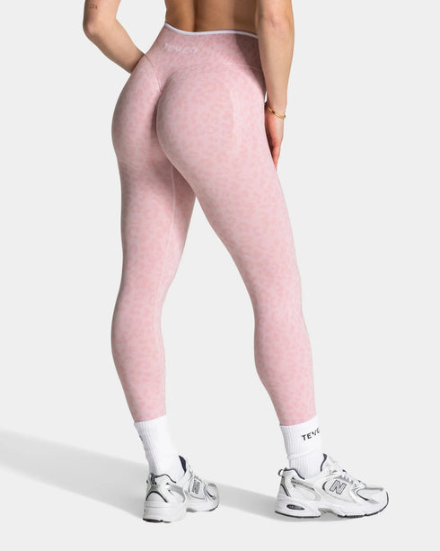 Teveo Tight-fitting Leopard-print Seamless Yoga Pants with Nude-skin High Elasticity Suitable for Fitness Running Pants