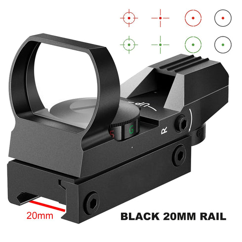 Tactical Red Green Dot Sight Scope Optics scope Red Dot Sight Hunting Optics Reflex Sight with 20mm Rail