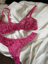 French Ultra Thin Lingerie Set Sexy Lace Floral Prints Bra Fashion Women Underwear Mesh Breathable Intimates Bras and Thong Sets