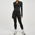 SVEIC Women's Two Piece Tracksuit Yoga Set Long Sleeve Jacket High Waisted Leggings Breathable Gym Clothes For Women Sportswear