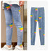 2/4 Pcs Children's Mix And Match Love Printed Leggings Girls Casual Joker Slim 9 Pants Fashion Elastic Waist Valentine's Day Pan