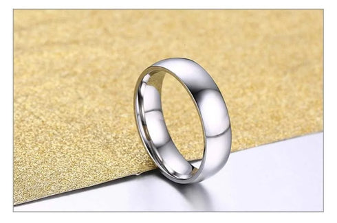 Vnox Basic Wedding Bands Rings for Women Man Customize Name Date Love Info Promise Alliance Anniversary Personalized Gift