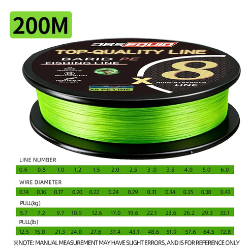 OBSEQUIO 8 Strand Braided Fishing Line 100/150/200M X8 PE Line fishing accessories For fishing equipment carp Braid Wire