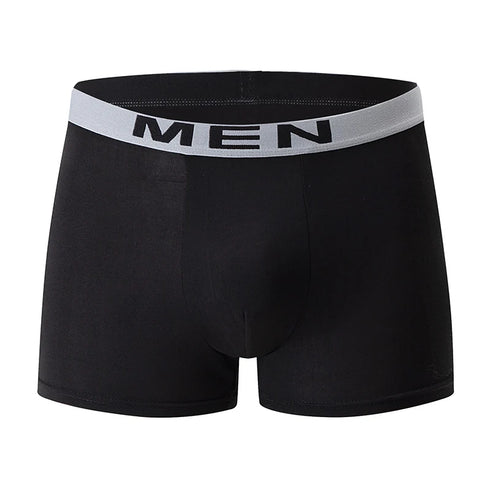 4/10 Piece Men's And Teenagers' Four Season Black Basic Versatile Elastic Waisted Underwear Boxer Shorts Plus Size Sport Shorts