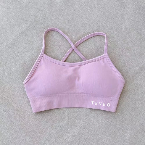 2025 Nouveau Haute Elastique Antichoc Entièrement Mat Croix Beauté Dos Nu Sans Couture Vêtements De Yoga Soutien-Gorge De Sport