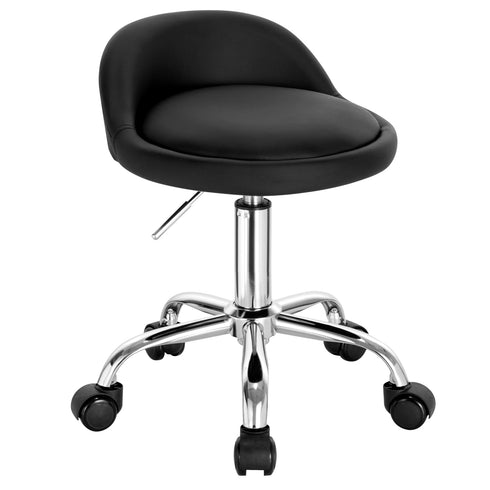 WOLTU Swivel Office Stool with Wheels Height Adjustable Computer Chair With Low Backrest Work Roller Rocker Dressing Stool