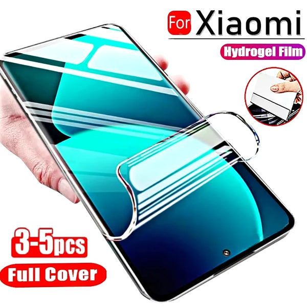 Hydrogel Film For Poco X6 F6 X5 F5 M6 M7 X7 F7 Pro Screen Protector For Xiaomi Redmi Note 12 13 9 10 11 15 14 Pro 10C Soft Film