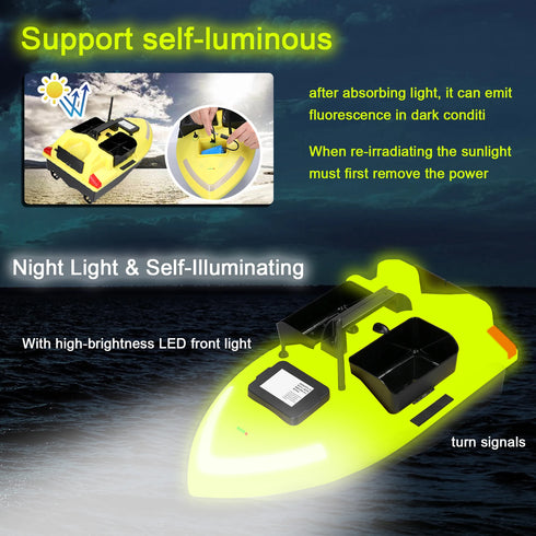 Modern GPS Fishing Bait Boat with 3 Bait Containers 12000mAh Wireless Bait Boat with Automatic Return Function Various styles