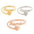 Personalized Custom Love Name Ring Fashion Valentine's Day Couple Rings Girlfriend Gift Heart Wedding Band Women's Jewelry
