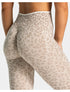 Teveo Tight-fitting Leopard-print Seamless Yoga Pants with Nude-skin High Elasticity Suitable for Fitness Running Pants
