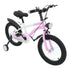 16 Inch Children's Bicycle Carbon Steel Mountain Bike with Auxiliary Wheels & LED Light for 5-8 Years Old,Height Adjustable,60Kg